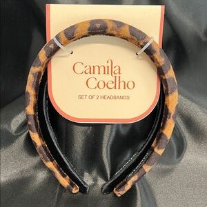 Camila Coelho | Leopard / Black Print Headbands